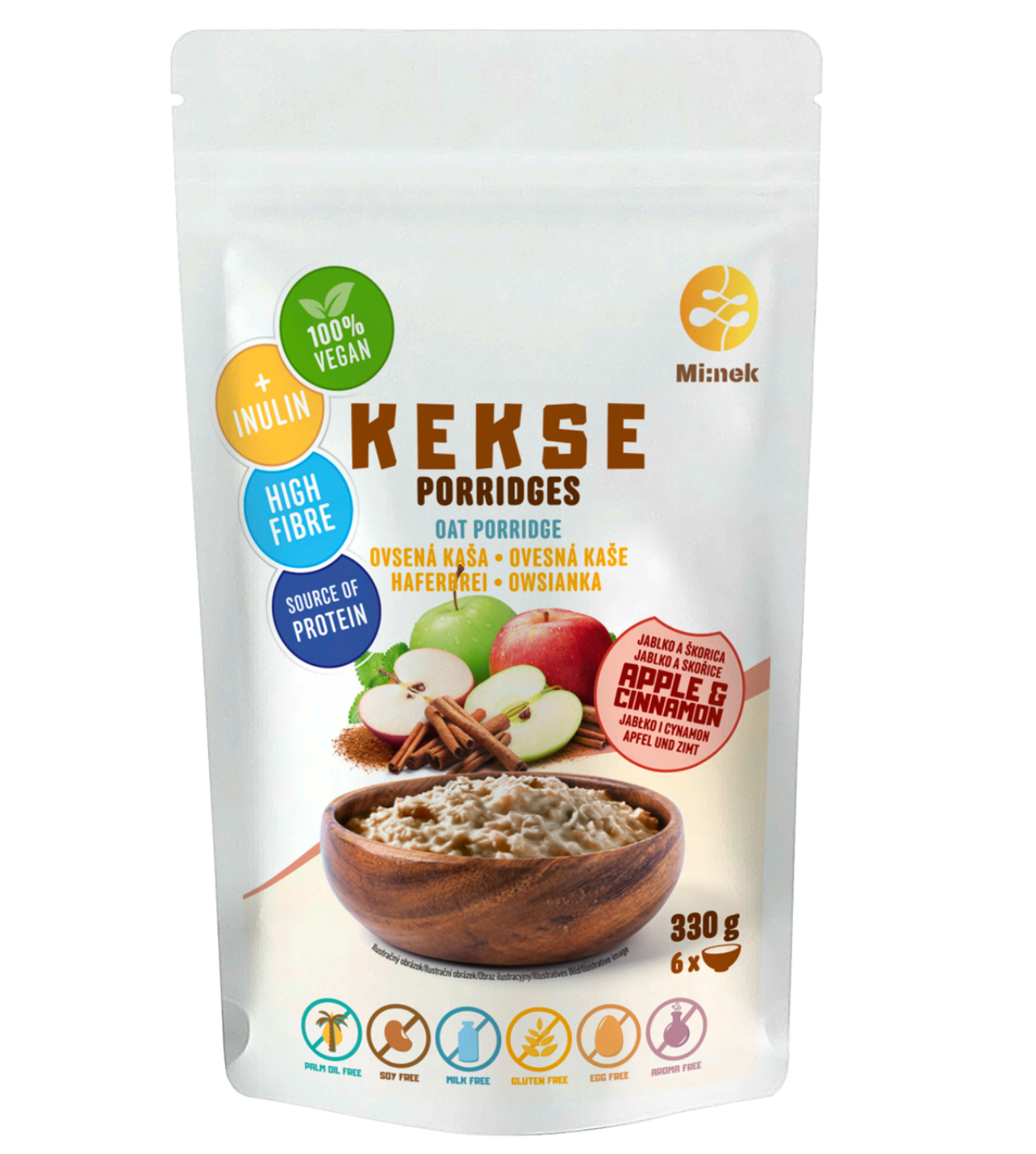 KEKSE ovsená kaša jablko+škorica 330g