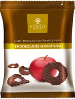Nobilis sušené jablkové lupienky v horkej čokoláde- 50g