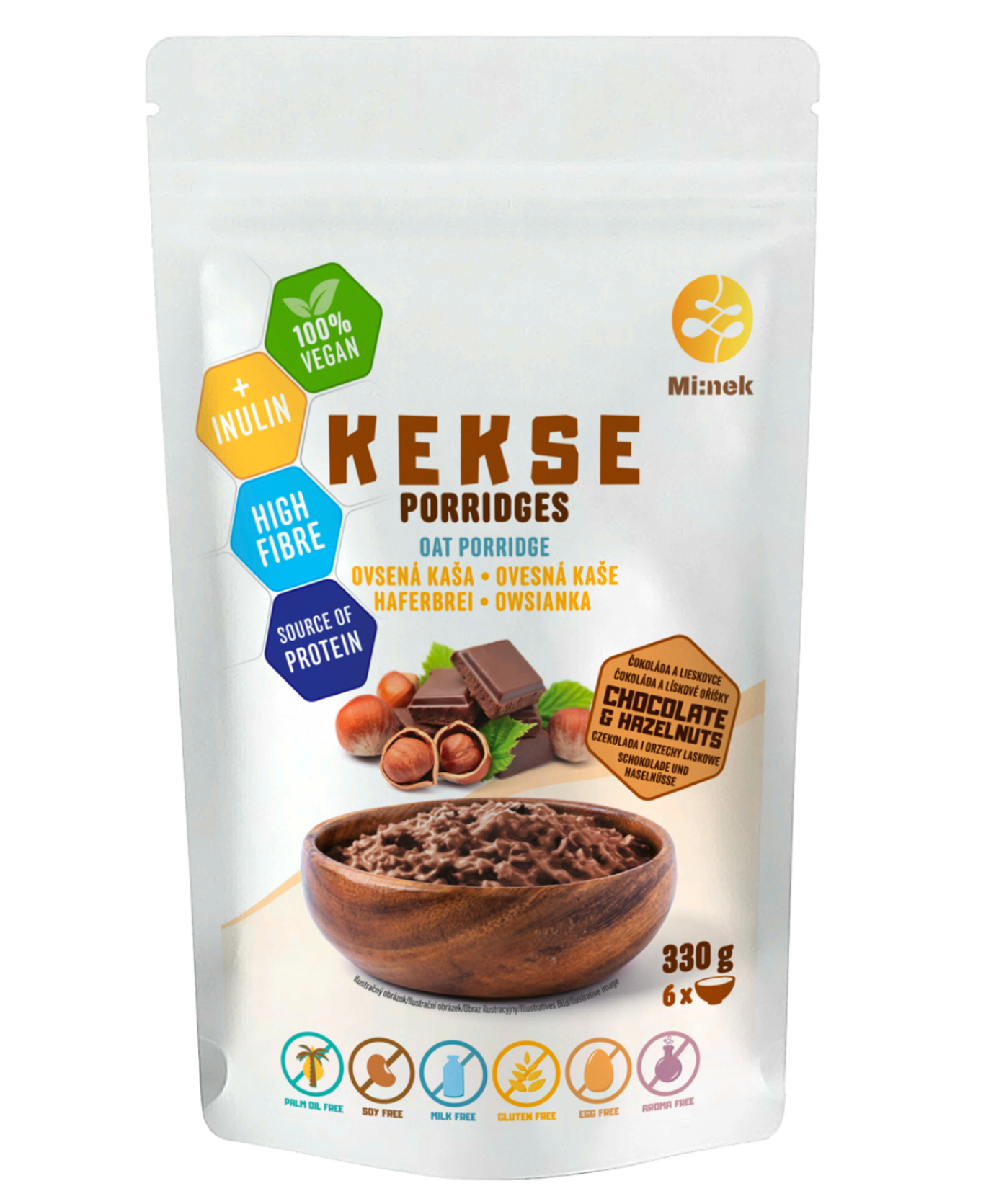 KEKSE ovsená kaša čoko lieskovce 330g