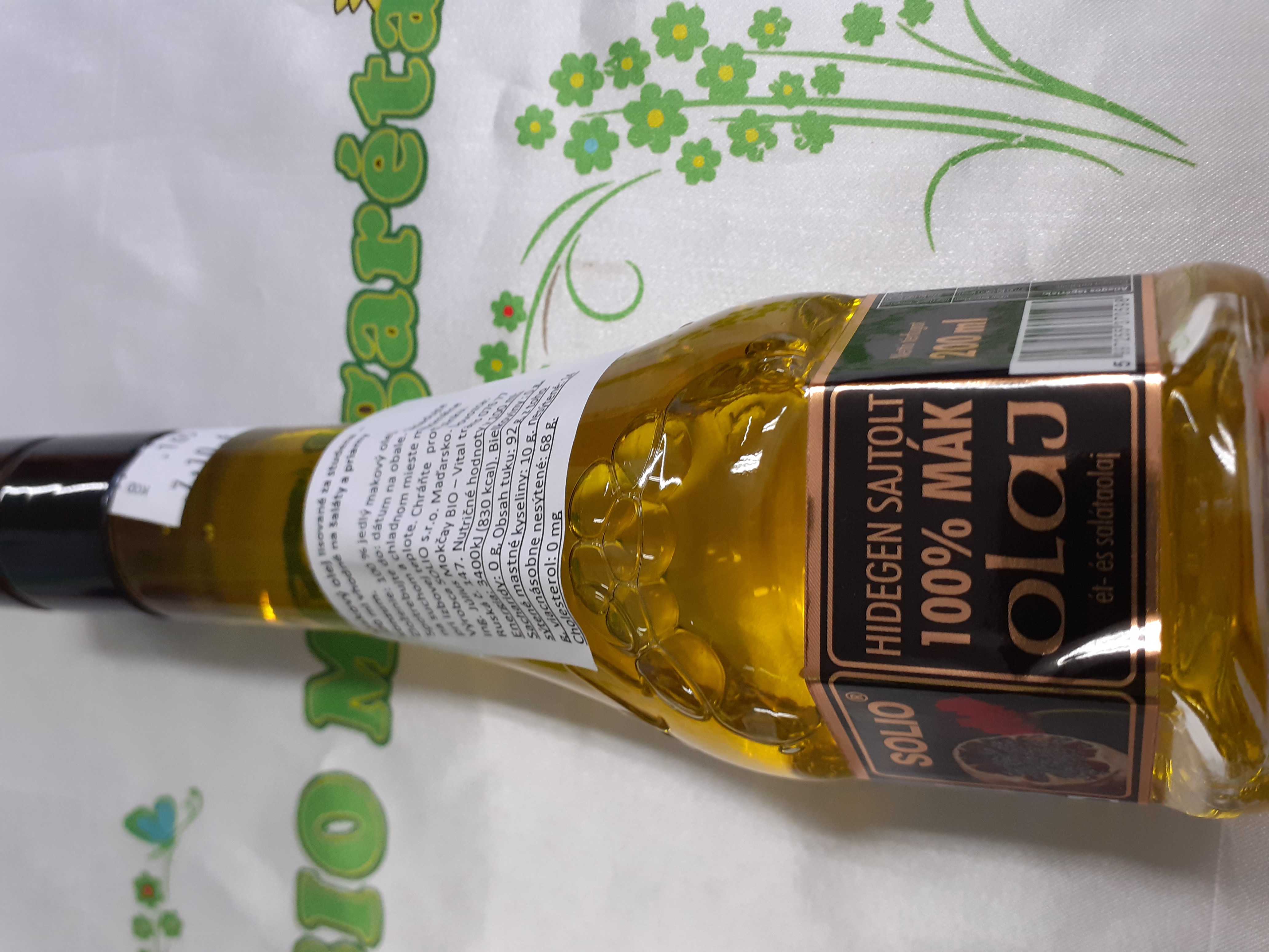Makový olej lisované za studena -200 ml