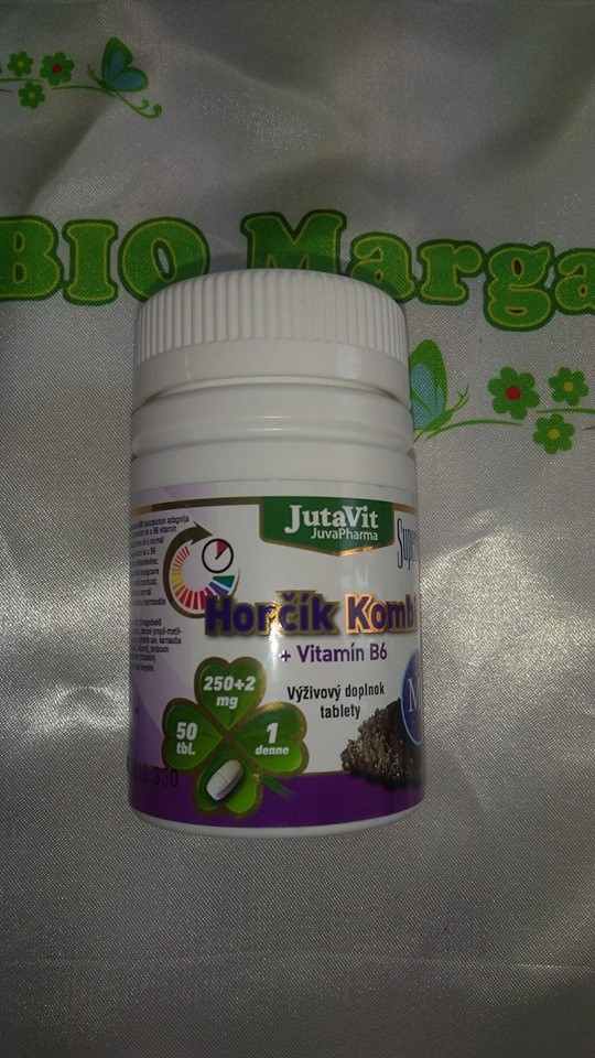 Jutavit Horčík kombi+ Vitamín B6 výživový doplnok- 50 tbl