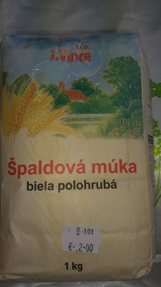 Špaldová múka biela polohrubá -1kg