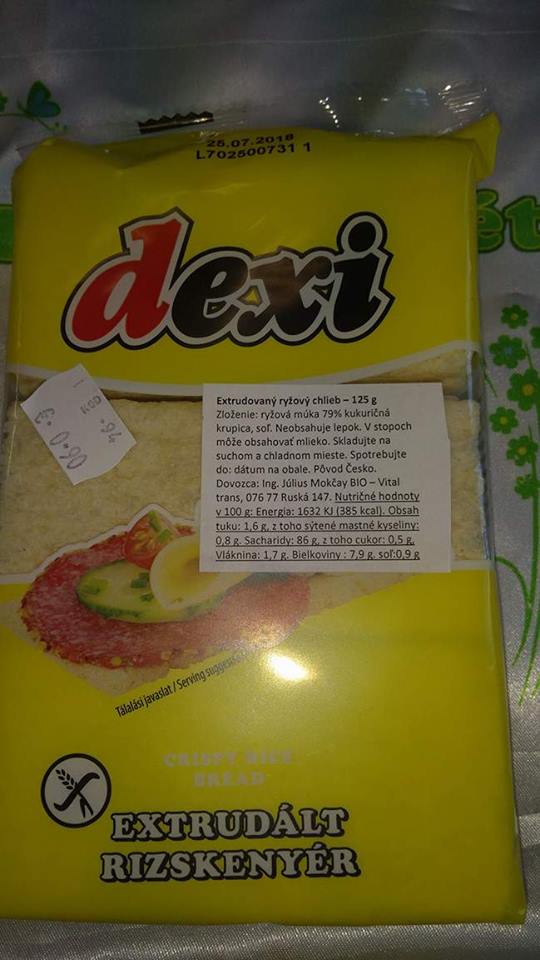 DEXI RICE extrudovaný ryžový chlieb bezlepkový  – 100 g